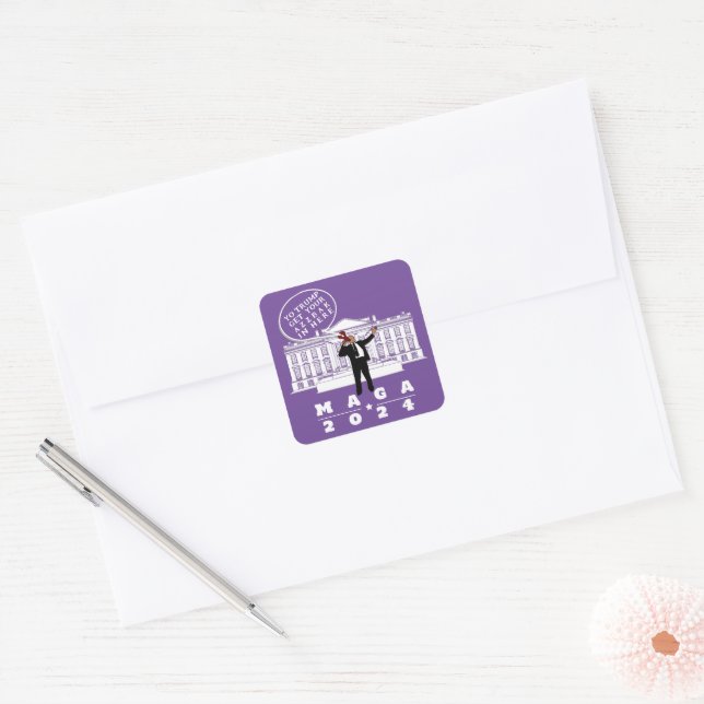 STICKER CARRÉ YO TRUMP SECRET SERVICE MAN (Enveloppe)
