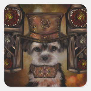 Sticker Carré Yorkie Poo