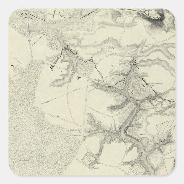 Sticker Carré Yorktown, Virginie (Devant)