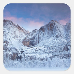 Sticker Carré Yosemite Falls Sunrise
