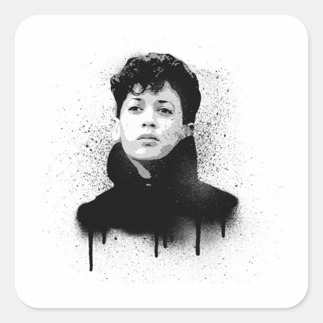 Sticker Carré Young Kamala Harris Graffiti Art (Devant)