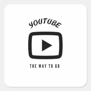 Sticker Carré Youtube sur le chemin