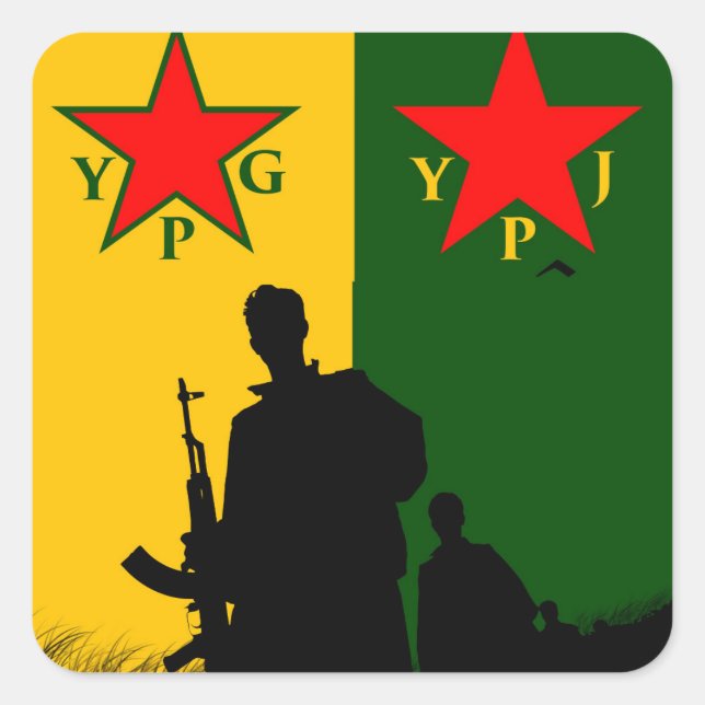 Sticker Carré ypg-ypj (Devant)