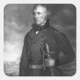 Sticker Carré Zachary Taylor, 12e président des États-Unis