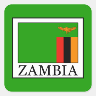 Sticker Carré Zambie