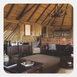 Sticker Carré Zimbabwe, parc national de Hwange, lodge Linkwasha
