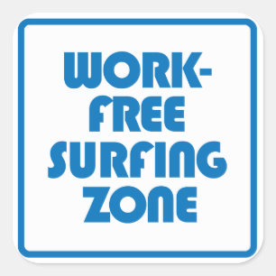 Sticker Carré Zone de surf sans travail