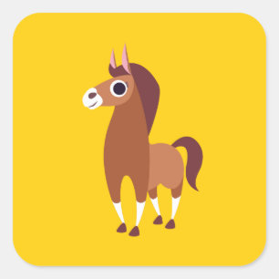 Sticker Carré Zora le cheval