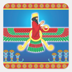 Sticker Carré Zoroastrien persan Faravahar