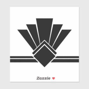 Sticker Carrelage Art déco noir blanc Ventilateur et colle