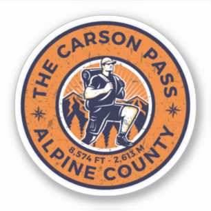 Sticker carson pass randonnée californie essais