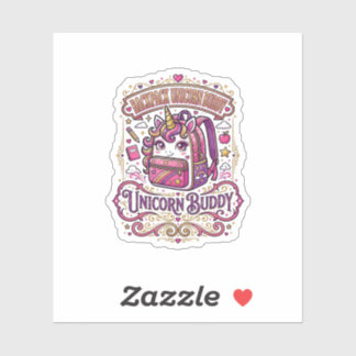 Sticker Cartable Licorne Copain Licorne Conception De Marc