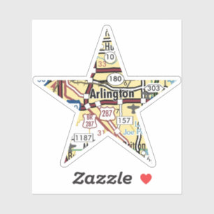 Sticker Carte Arlington Texas