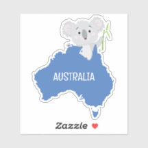 Carte Australie personnalisée avec Grey Koala