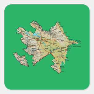 Sticker Carte Azerbaïdjan