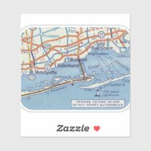 Sticker Carte classique Babylon NY