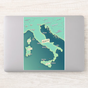 Sticker Carte Classique d'Italie