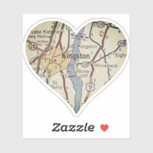 Sticker Carte classique Kingston NY