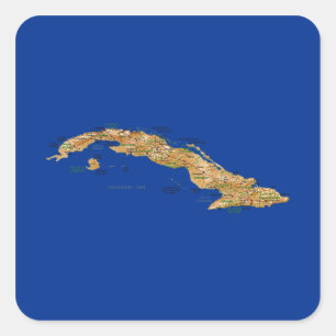 Sticker Carte Cuba