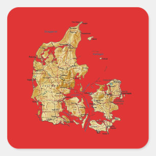 Sticker Carte Danemark
