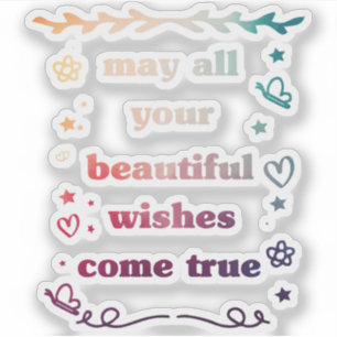 Sticker Carte d'anniversaire Premium HOLOGRAPHIC Moon & St