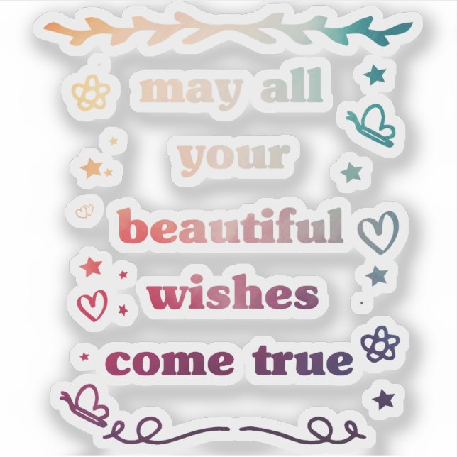 Sticker Carte d'anniversaire Premium HOLOGRAPHIC Moon & St (Devant)