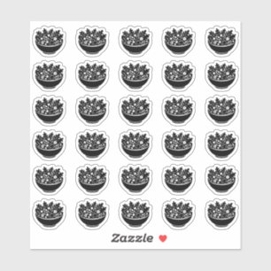 Sticker Carte de choix de menu de mariage en salade