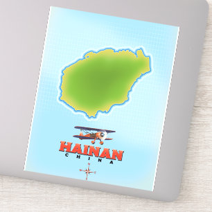 Sticker Carte de la Chine de Hainan