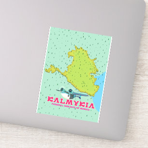 Sticker Carte de la Russie de Kalmykia
