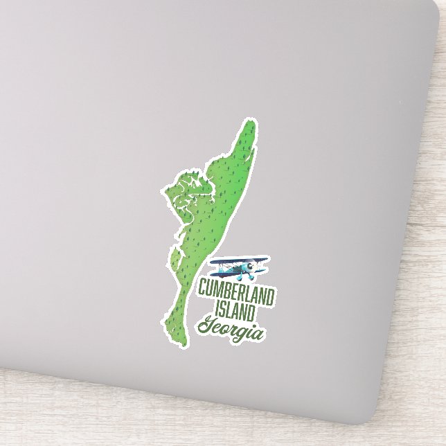 Sticker Carte de l'île de Cumberland (Détail)