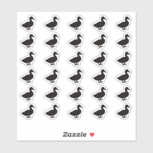 Sticker Carte de mariage de canard Menu Choix de repas Nou