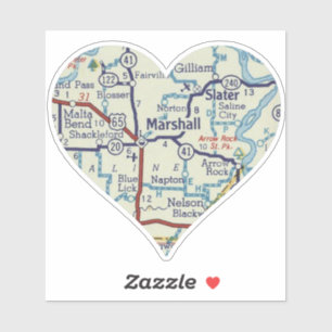 Sticker Carte de métro Marsahall MO