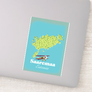 Sticker Carte de Saaremaa Estonie