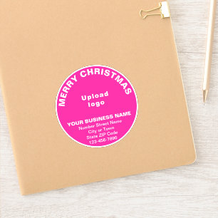 Sticker Carte de vœux de Noël pour entreprise sur vinyle r