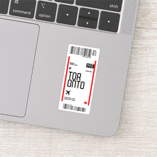 Sticker Carte d'embarquement de Toronto Voyage Canada