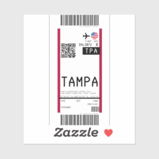 Sticker Carte d'embarquement pour Tampa (TPA)