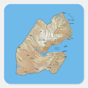 Sticker Carte Djibouti