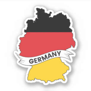 Sticker Carte du drapeau allemand
