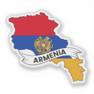 Sticker Carte du drapeau arménien