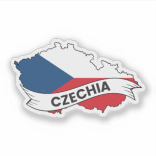 Sticker Carte du drapeau de la République tchèque