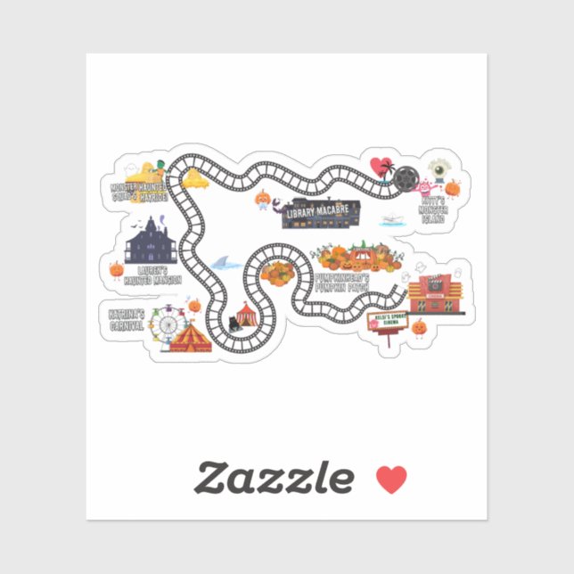 Sticker Carte du jeu (Feuille)