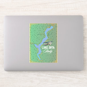 Sticker Carte du lac Orta Italie