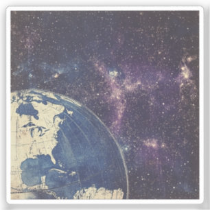 Sticker Carte du monde céleste vintage (1)