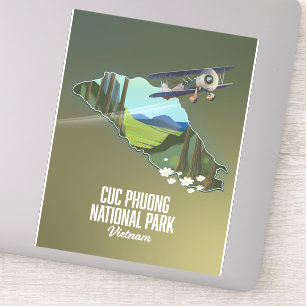 Sticker Carte du parc national de Cuc Phuong Vietnam