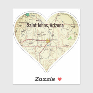 Sticker Carte du topo de St. Johns AZ