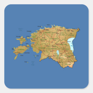 Sticker Carte Estonie