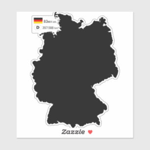 Sticker carte et quelques faits de l'Allemagne