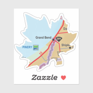 Sticker Carte Grand Bend Ontario