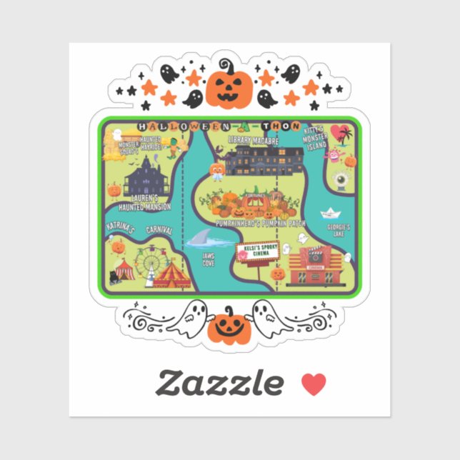 Sticker Carte Halloweenathon 1 Stick out Out (Feuille)
