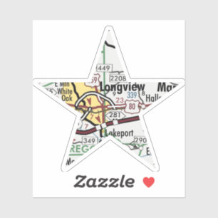 Sticker Carte Longview Texas